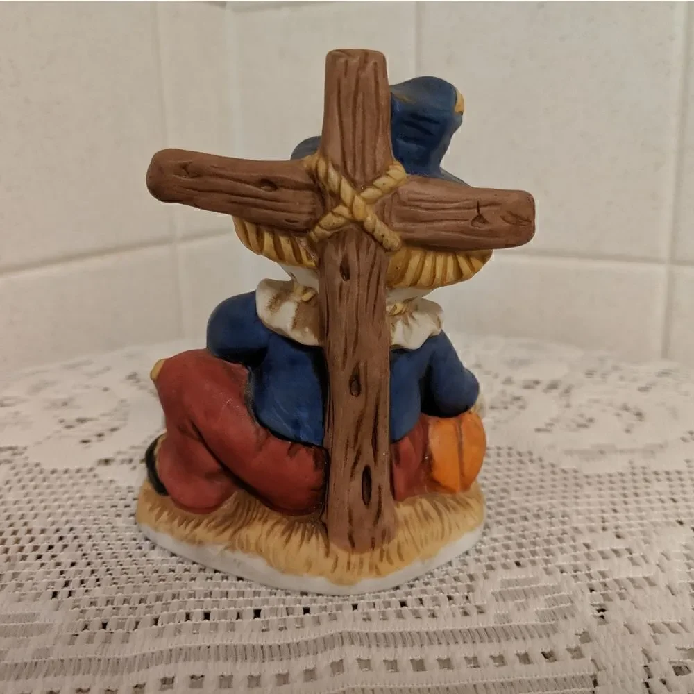Vintage Home Interiors Scarecrow Figurine Fall Autumn Halloween